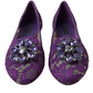 Dolce & Gabbana Elegant Floral Lace Vally Flat Shoes