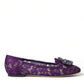 Dolce & Gabbana Elegant Floral Lace Vally Flat Shoes