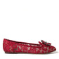 Dolce & Gabbana Elegant Floral Lace Vally Flats