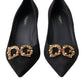 Dolce & Gabbana Elegant Black Leather Suede Pumps