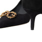 Dolce & Gabbana Elegant Black Leather Suede Pumps