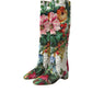 Dolce & Gabbana Floral Brocade Knee High Boots