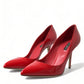 Dolce & Gabbana Elegant Red Patent Leather Heels