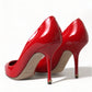 Dolce & Gabbana Elegant Red Patent Leather Heels