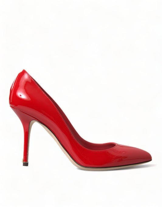 Dolce & Gabbana Elegant Red Patent Leather Heels