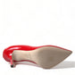 Dolce & Gabbana Elegant Red Patent Leather Heels