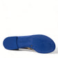 Dolce & Gabbana Elegant Blue Leather Flat Sandals