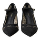 Dolce & Gabbana Elegant Black Taormina Lace Heels