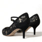 Dolce & Gabbana Elegant Black Taormina Lace Heels