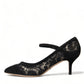 Dolce & Gabbana Elegant Black Taormina Lace Heels