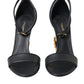 Dolce & Gabbana Chic Black Heeled Logo Sandals