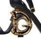 Dolce & Gabbana Chic Black Heeled Logo Sandals