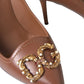 Dolce & Gabbana Elegant Brown Leather Heels Pumps