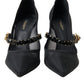 Dolce & Gabbana Crystal-Embellished Black Mary Jane Stilettos