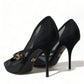 Dolce & Gabbana Crystal-Embellished Black Mary Jane Stilettos