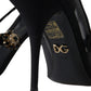 Dolce & Gabbana Crystal-Embellished Black Mary Jane Stilettos