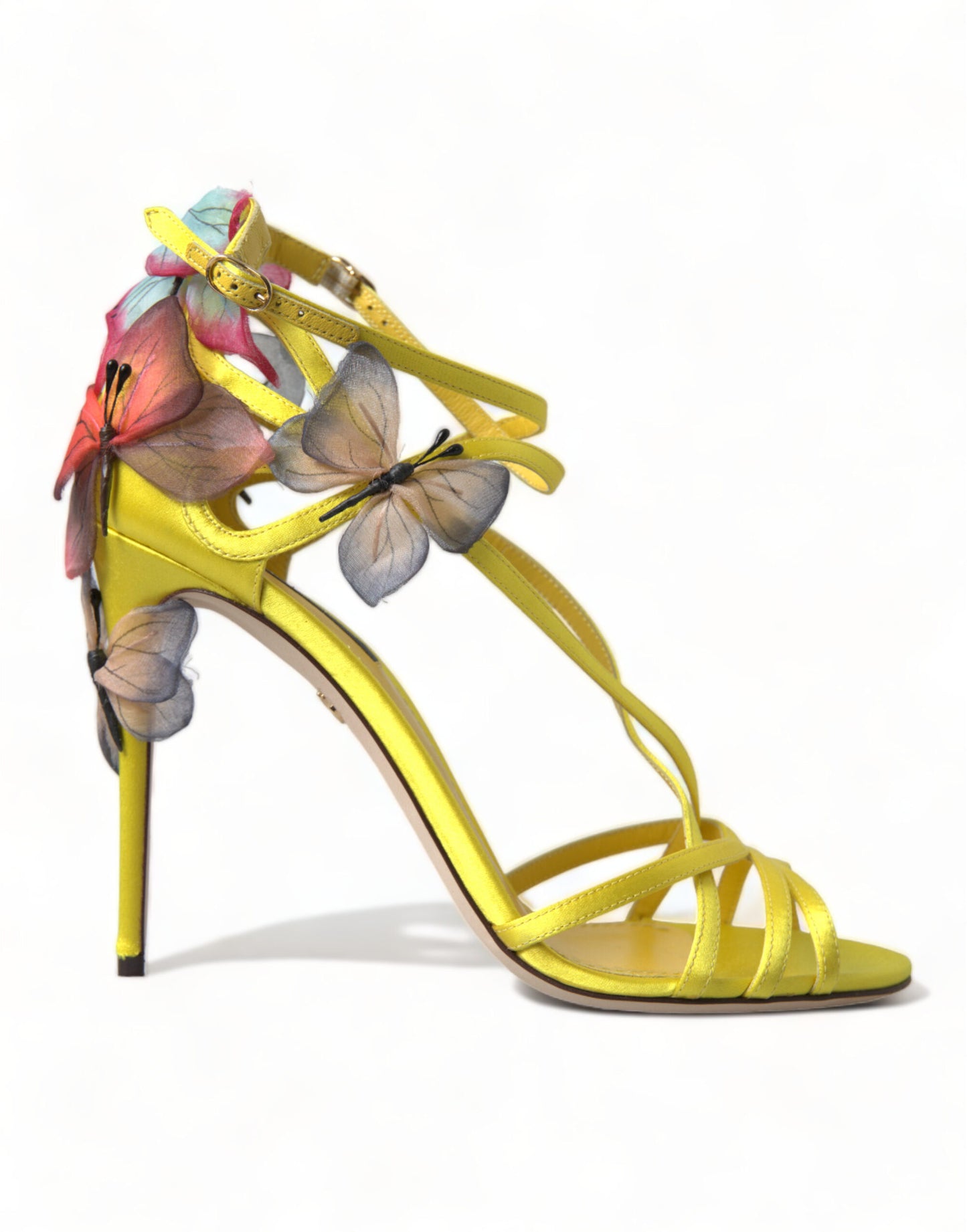 Dolce & Gabbana Chic Satin Floral Heeled Sandals