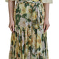 Dolce & Gabbana Elegant Floral Silk Pleated Maxi Dress