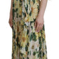 Dolce & Gabbana Elegant Floral Silk Pleated Maxi Dress