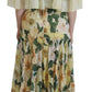 Dolce & Gabbana Elegant Floral Silk Pleated Maxi Dress