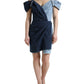 Dolce & Gabbana Elegant Two-Tone Blue Sheath Dress