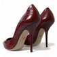 Dolce & Gabbana Elegant Bordeaux Eel Skin Pumps