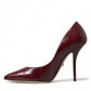 Dolce & Gabbana Elegant Bordeaux Eel Skin Pumps