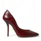 Dolce & Gabbana Elegant Bordeaux Eel Skin Pumps