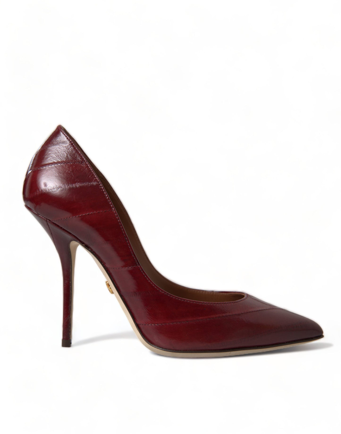 Dolce & Gabbana Elegant Bordeaux Eel Skin Pumps