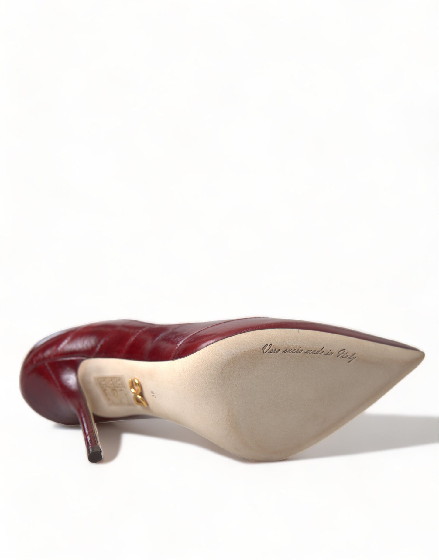 Dolce & Gabbana Elegant Bordeaux Eel Skin Pumps