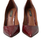 Dolce & Gabbana Elegant Bordeaux Eel Skin Pumps