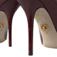 Dolce & Gabbana Elegant Bordeaux Eel Skin Pumps