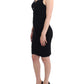 Roccobarocco Elegant Black Sheath Knee-Length Dress