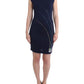 Roccobarocco Elegant Sapphire Sheath Dress with Rhinestone Detail