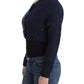 John Galliano Chic Cropped Blue Cardigan