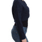 John Galliano Chic Cropped Blue Cardigan