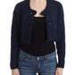 John Galliano Chic Cropped Blue Cardigan