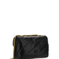 PINKO Elegant Black Leather Quilted Shoulder Bag