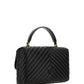 PINKO Elegant Black Quilted Calfskin Handbag