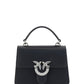 PINKO Elegant Black Calfskin Shoulder Handbag