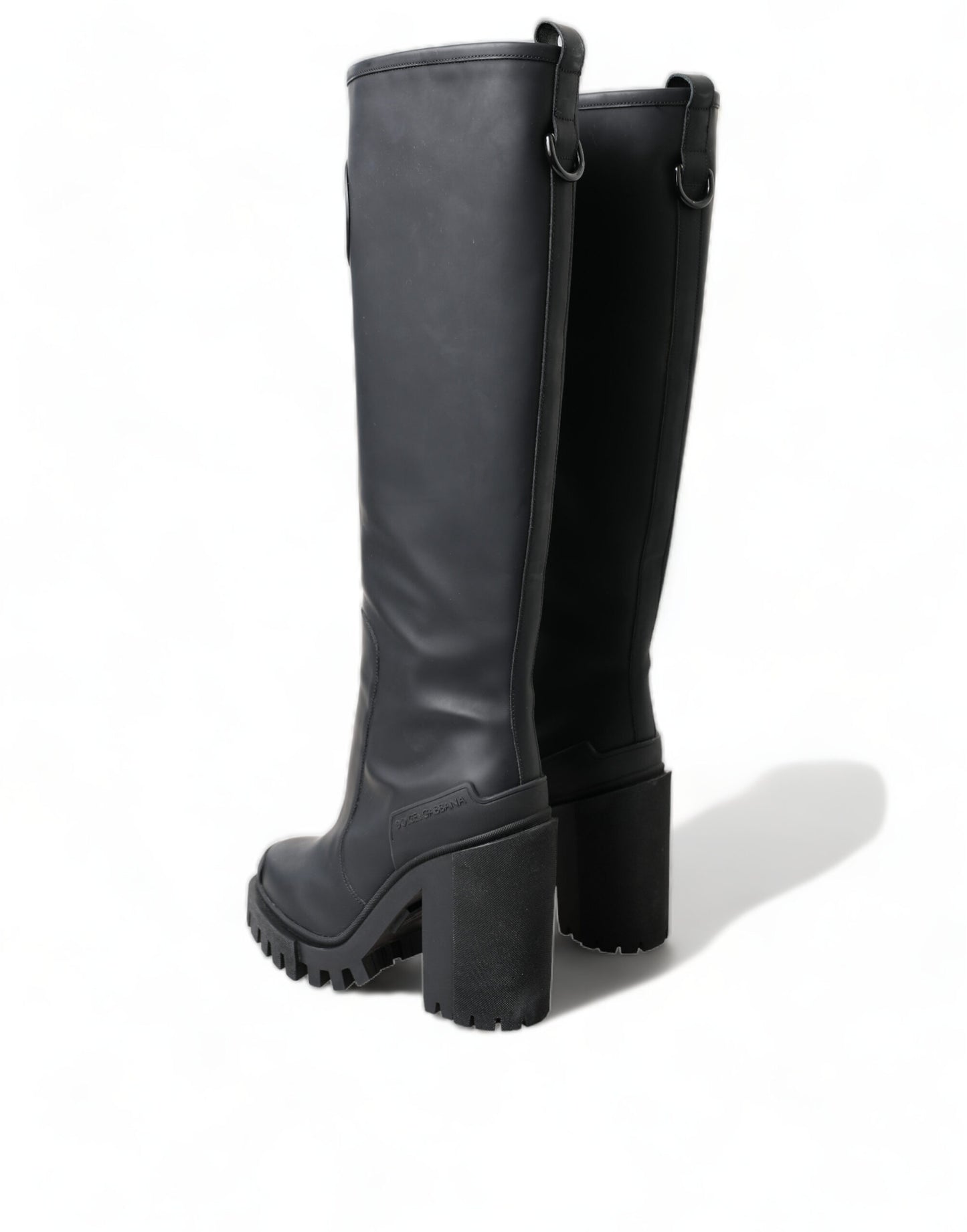 Dolce & Gabbana Elegant Black Leather Hi-Trekking Boots