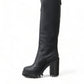 Dolce & Gabbana Elegant Black Leather Hi-Trekking Boots