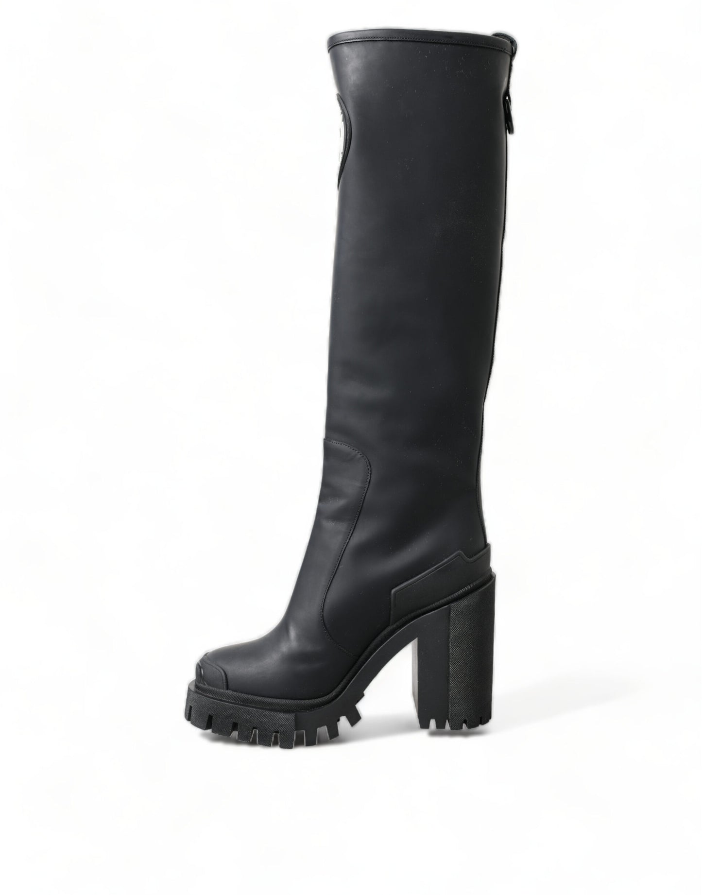 Dolce & Gabbana Elegant Black Leather Hi-Trekking Boots