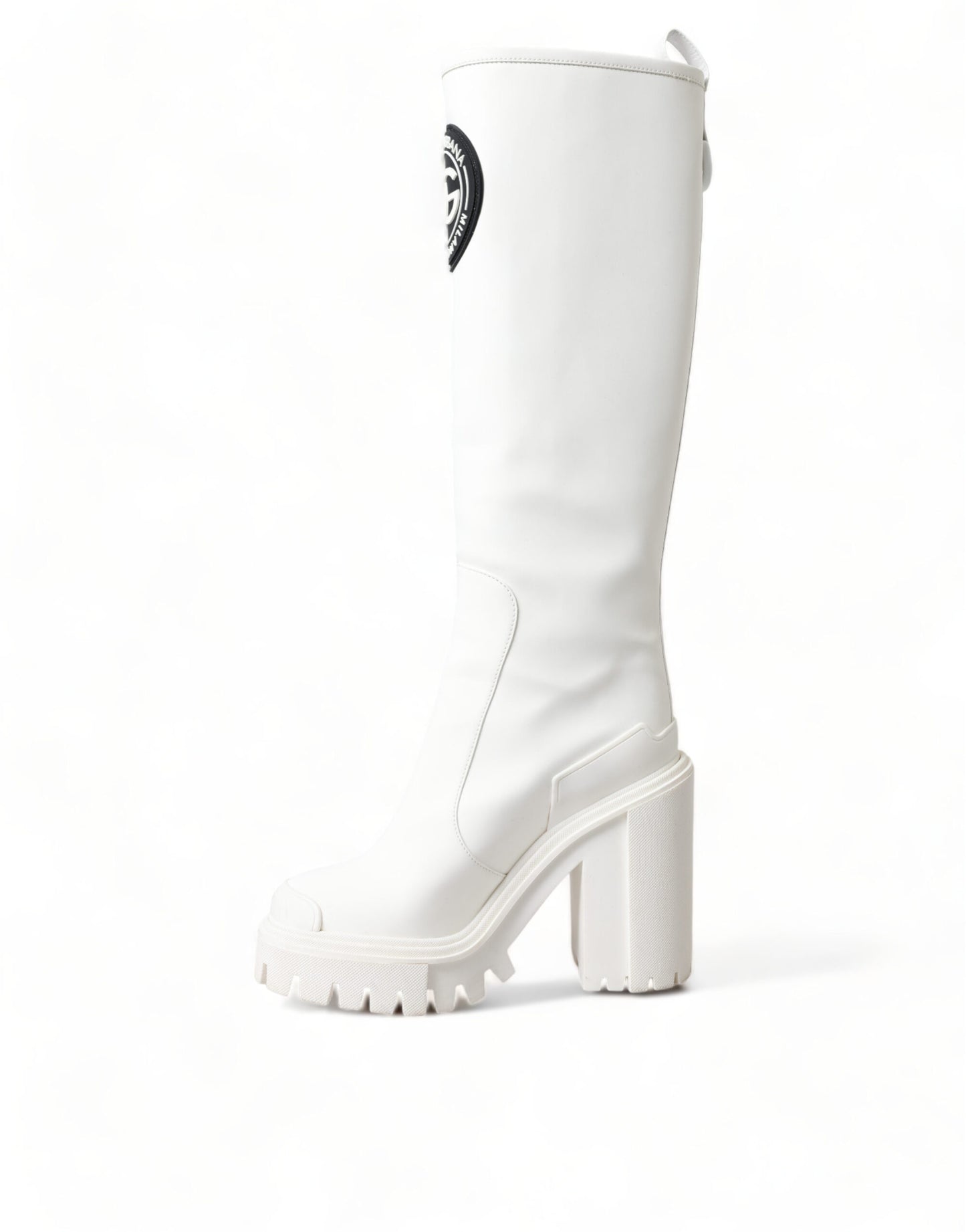 Dolce & Gabbana Elegant White High-Top Trekking Boots