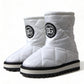 Dolce & Gabbana Elegant White Quilted Mid-Calf Boots