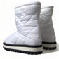 Dolce & Gabbana Elegant White Quilted Mid-Calf Boots