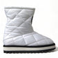 Dolce & Gabbana Elegant White Quilted Mid-Calf Boots