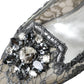 Dolce & Gabbana Elegant Silver Floral Lace Flat Shoes