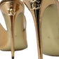 Dolce & Gabbana Gilded Luxe Leather Slingback Heels