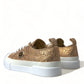 Dolce & Gabbana Elegant Gold Low-Top Sneakers - Chic Comfort Footwear